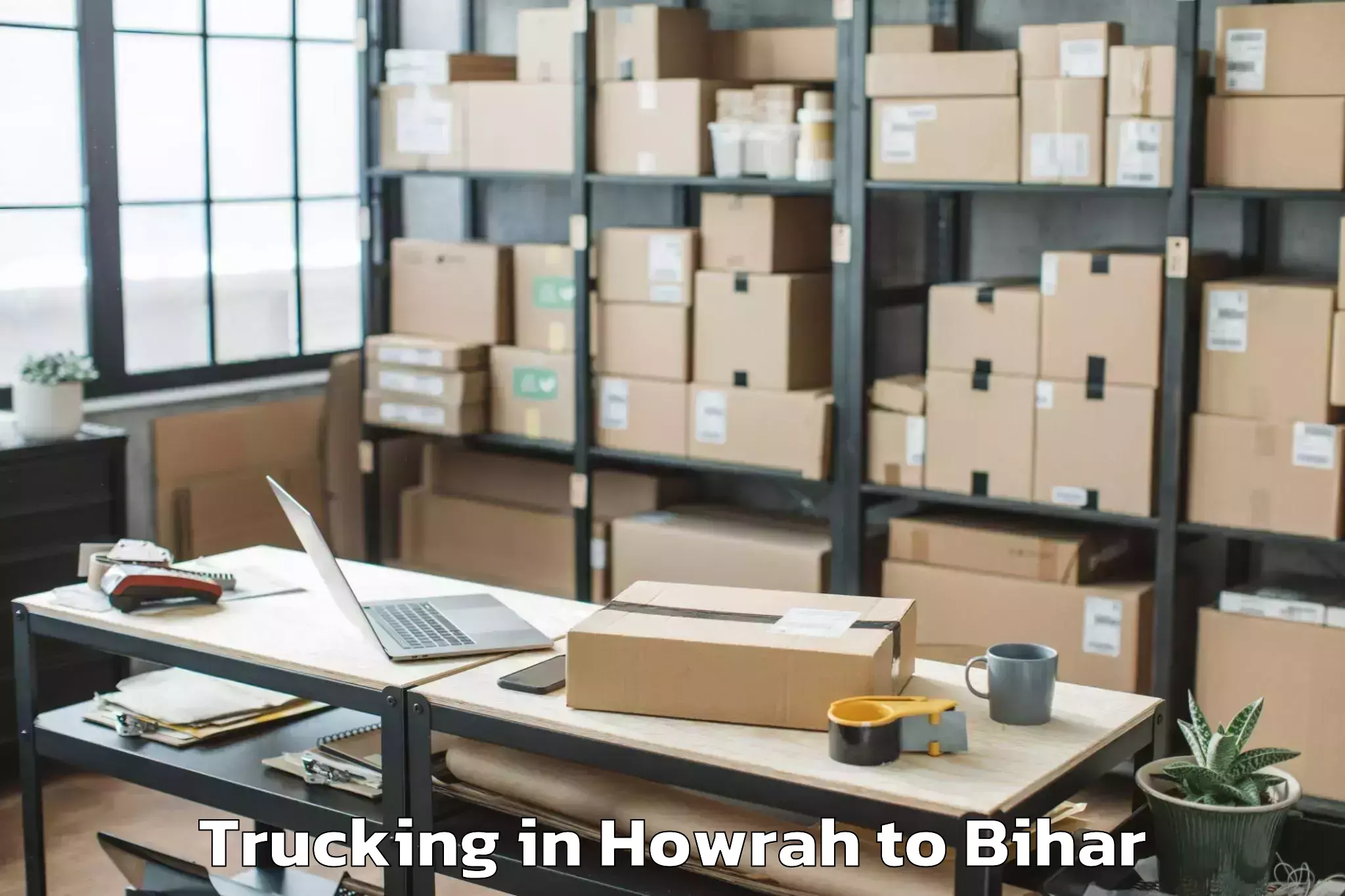 Book Howrah to Singheshwar Trucking Online